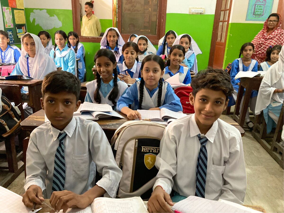 Students in a Pakistani classroom